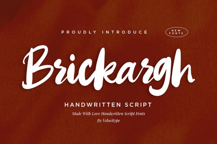 Brickargh - Handwritten Script fonts Font Download