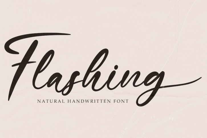 Flashing - Natural Handwritten Font Font Download