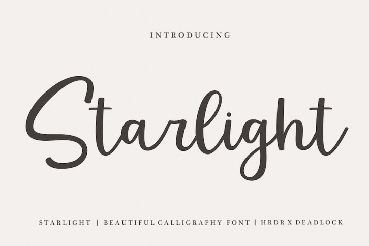 Starlight - Beautiful Calligraphy Font Font Download