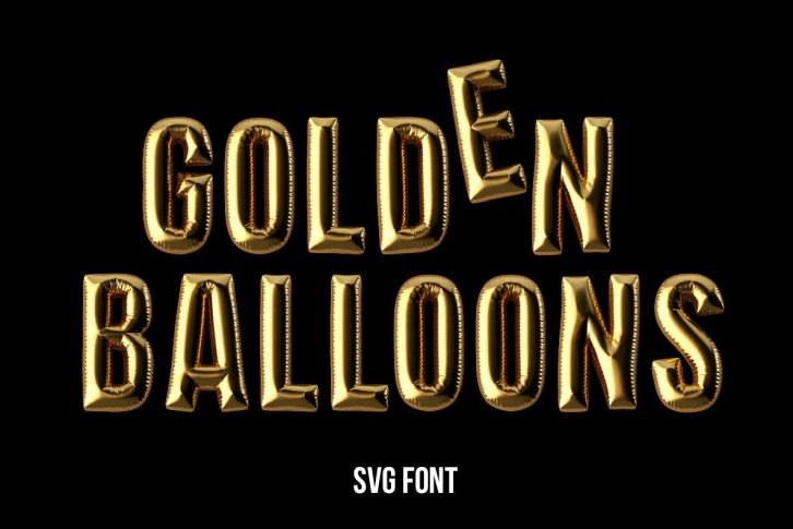 Golden Balloons SVG Font Download