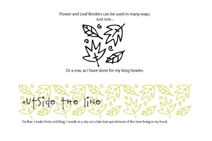 Flower  Leaf Borders Font Download