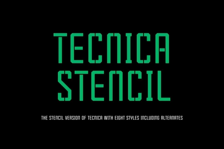 Tecnica Stencil Font Download