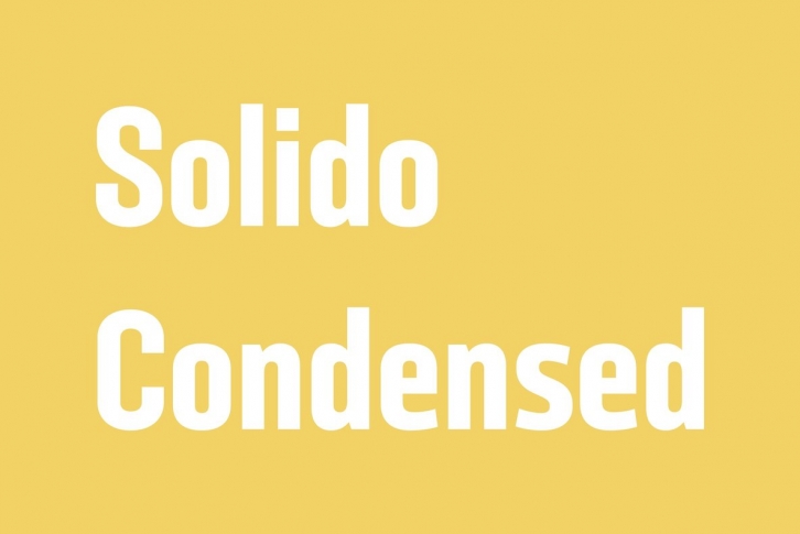 Solido Condensed Font Download