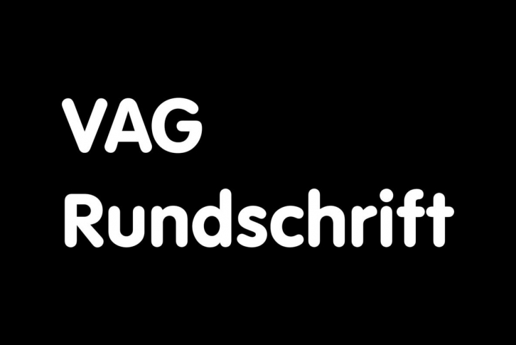 VAG Rundschrift Font Font Download