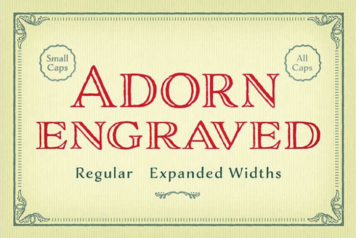 Adorn Engraved Expanded Font Font Download