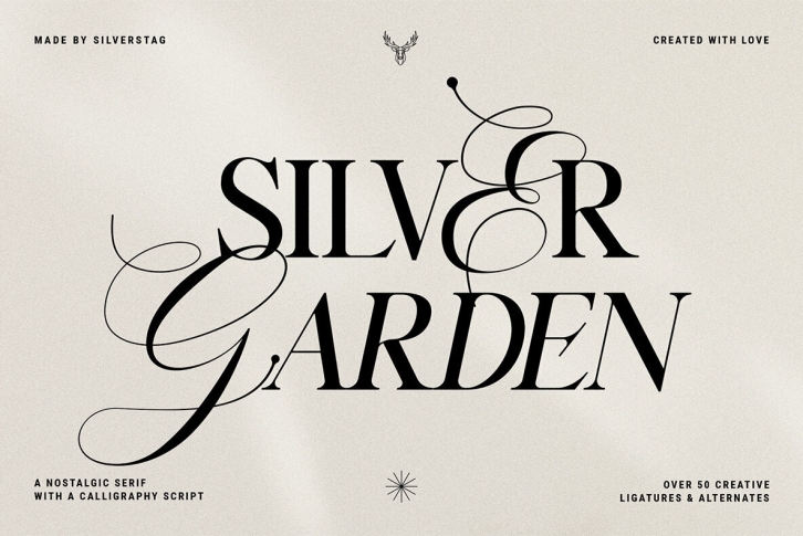 Silver Garden Typeface: A Unique Blend of Elegance and Vintage Font Download