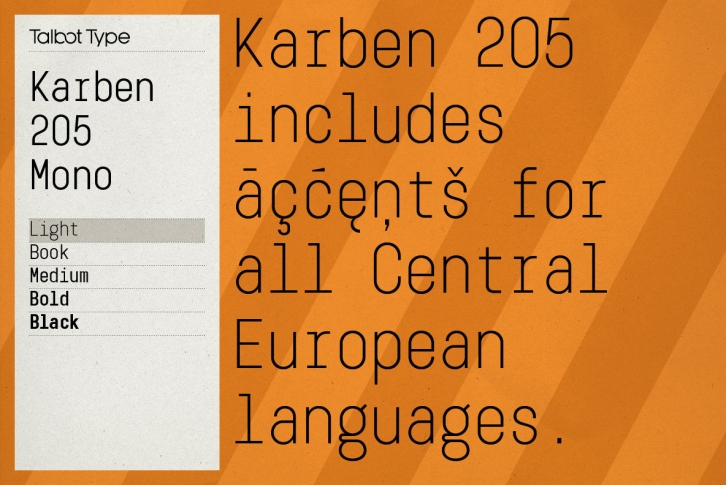 Karben 205 Mono Font Font Download
