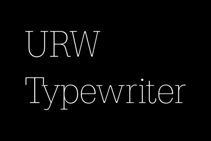 URW Typewriter Font Font Download