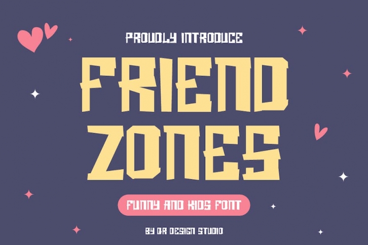 Friend Zones - display Fonts Font Download