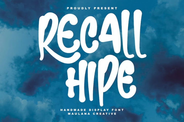 Recall Hipe Handmade Display Font Font Download