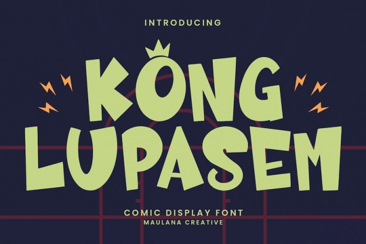 Kong Lupasem Comic Display Font Font Download