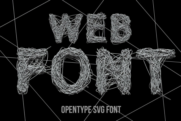 Metallic Web SVG Font Font Download