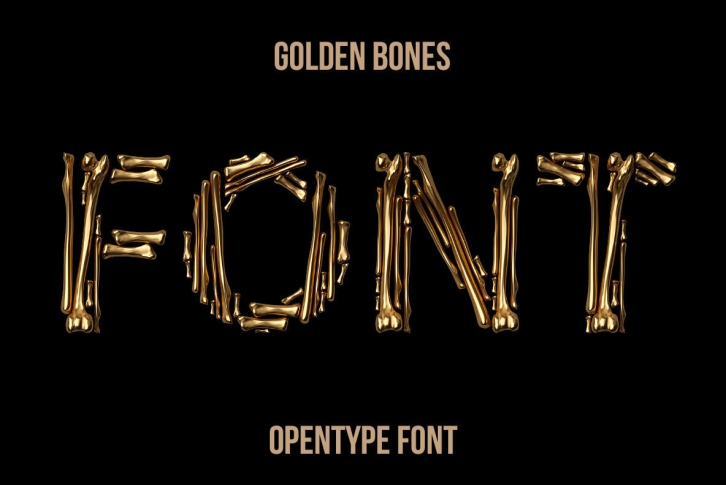 Golden Bones SVG Font Font Download