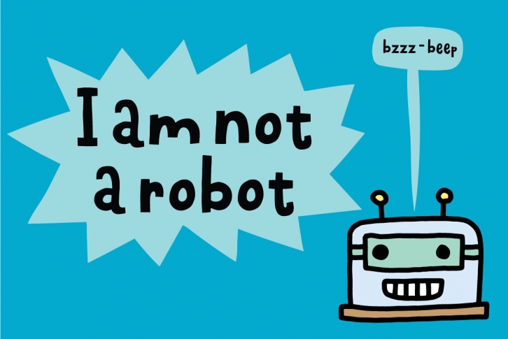 I am not a robot Font Font Download