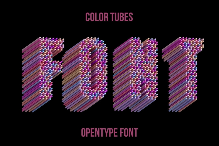 Color Tubes SVG Font Font Download