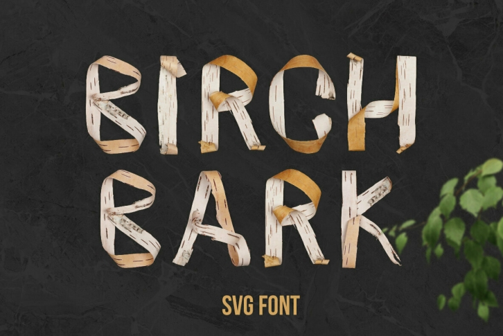 Birch Bark SVG Font Font Download