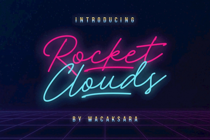 Rocket Clouds Font Font Download