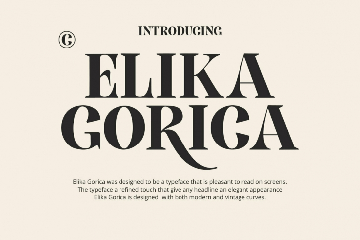 Elika Gorika Font Font Download