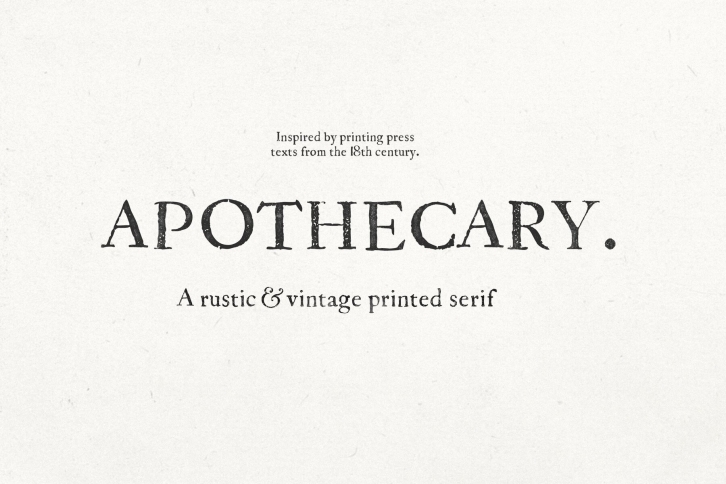 Apothecary Serif: Embrace the Charm of the 18th Century Font Download