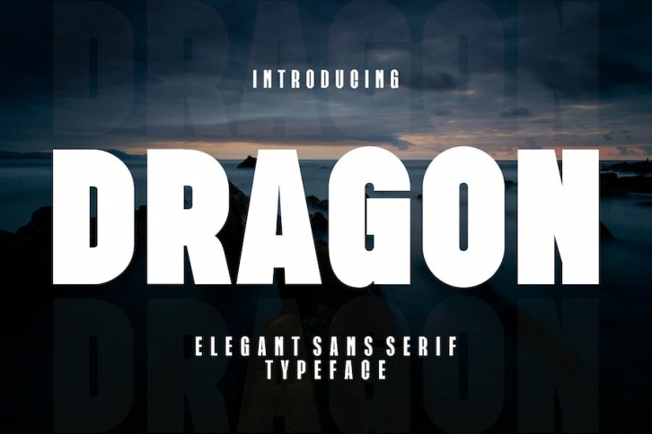 DRAGON Elegant Sans Serif Typeface Font Download