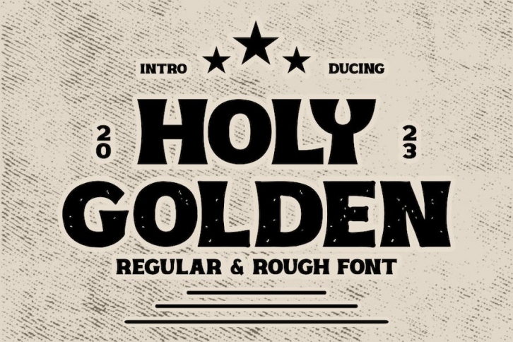 Holy Golden  - Bold Retro And Classic Font Font Download