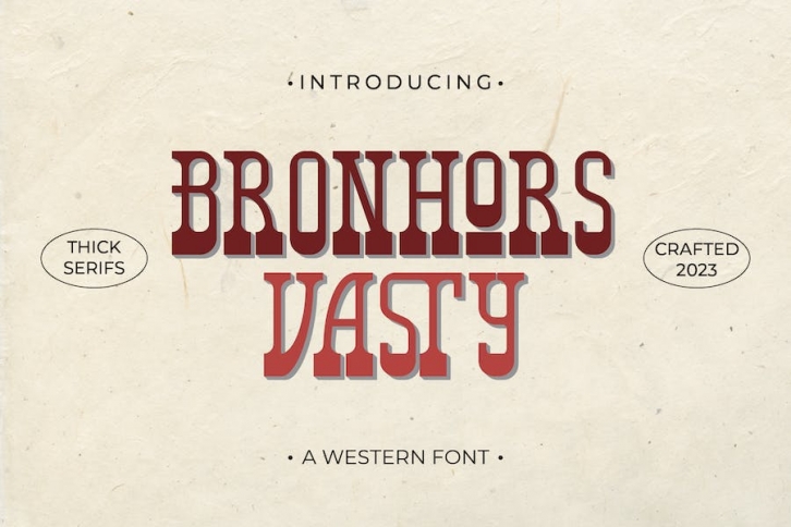 Bronhors Vasty - Western Font Download