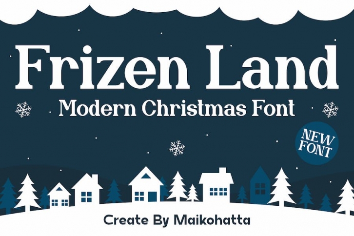 Frizen Land - Modern Christmas Font Font Download