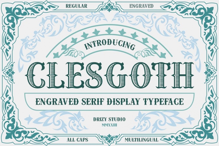 Clesgoth - Serif Engraved Font Font Download