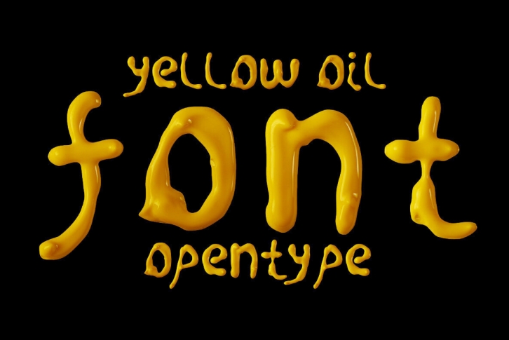 Oil Yellow SVG Font Font Download