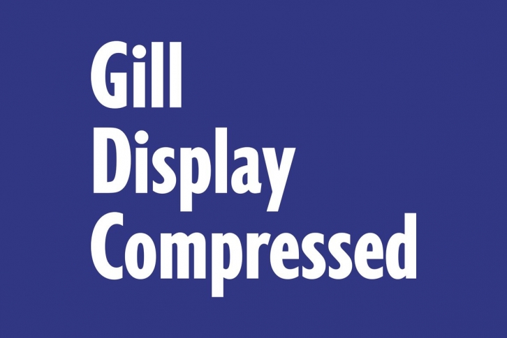 Gill Display Compressed Font Font Download