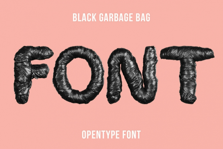 Black Garbage Bag Font Font Download