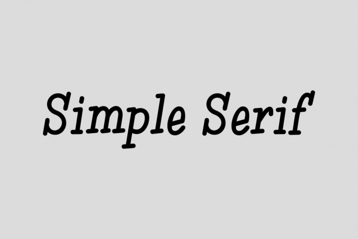 Simple Serif Font Font Download