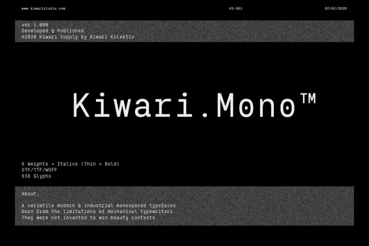 Kiwari Mono Font Font Download