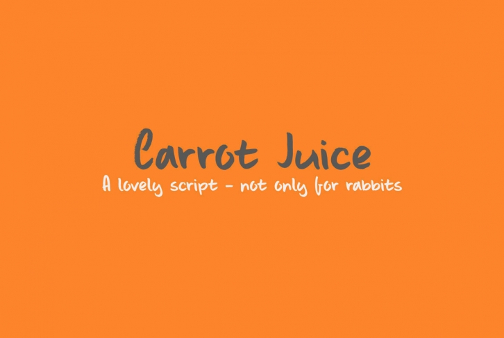Carrot Juice Font Font Download