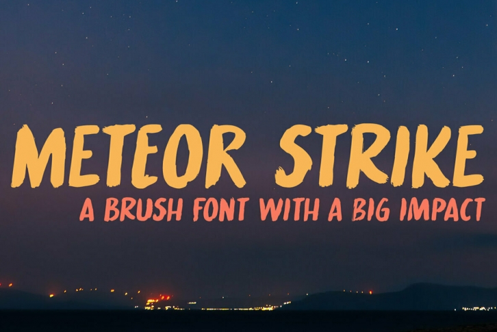 Meteor Strike Font Font Download