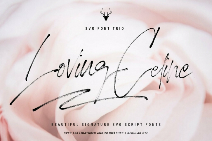 Loving Celine Signature SVG Trio Font Download