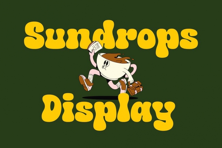 Sundrops Display  - Modern Retro Font Font Download