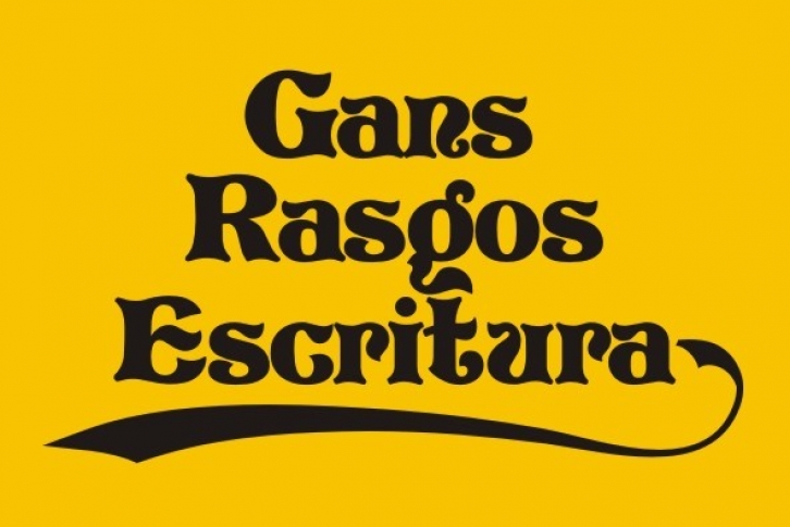 Gans Rasgos Escritura Font Font Download