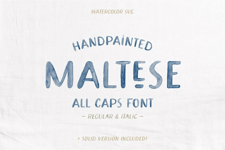 Maltese SVG Watercolor Font Font Download