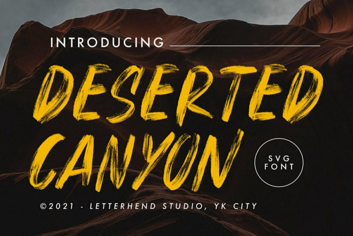 Deserted Canyon - SVG Font Font Download