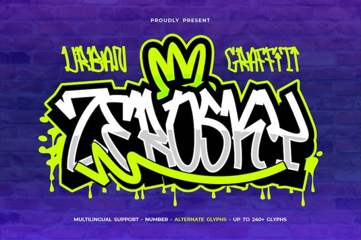 Zerosky - Urban Graffiti Font Font Download