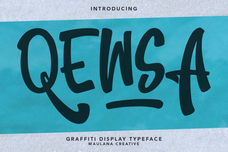 Qewsa Graffiti Display Typeface Font Download