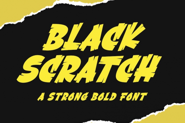 Black Scratch - Strong Bold Font Font Download