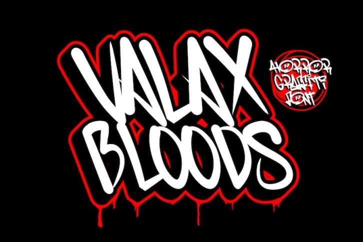 Valax Bloods - Horror Graffiti Font Font Download