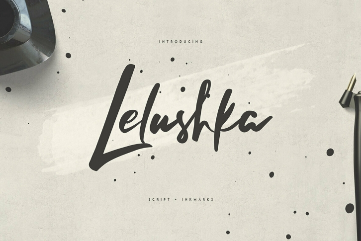 Lelushka Script and Ink marks Font Font Download