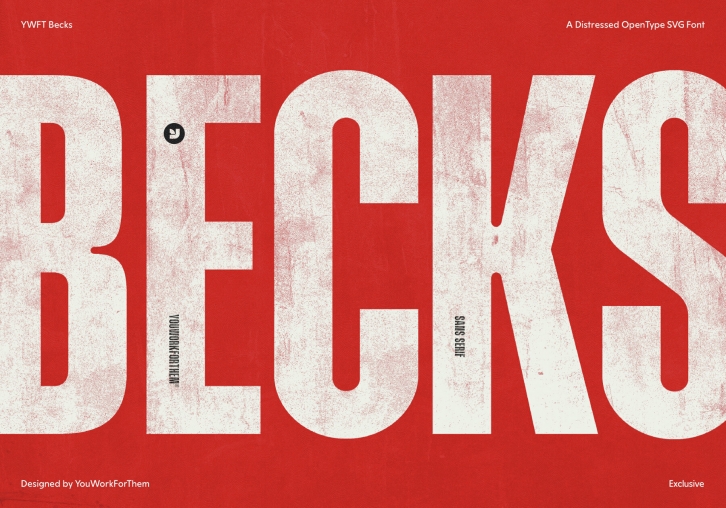 YWFT Becks: The New Standard in Distressed SVG Design Font Download