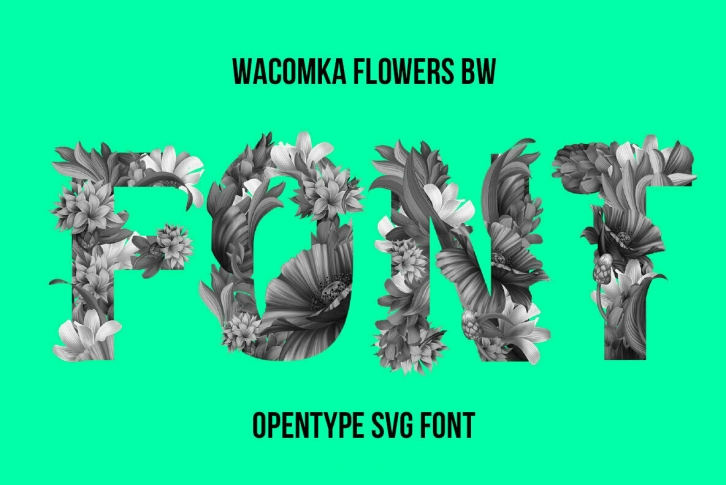 Flowers Wacomka SVG Font Font Download