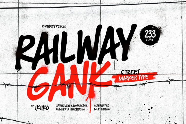 Railway Gank Font Font Download