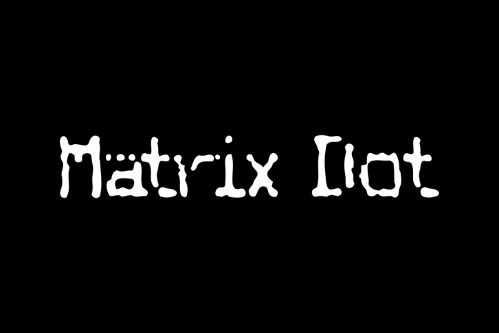 Matrix Dot Font Font Download