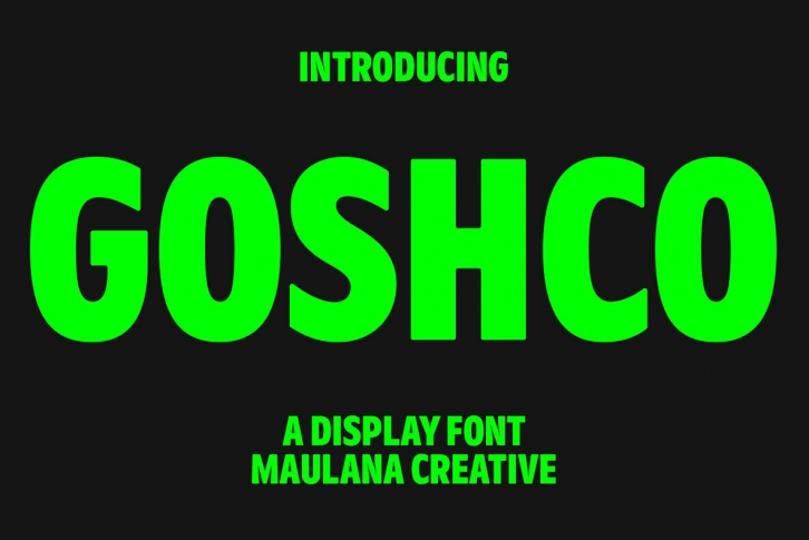 Goshco Font Font Download